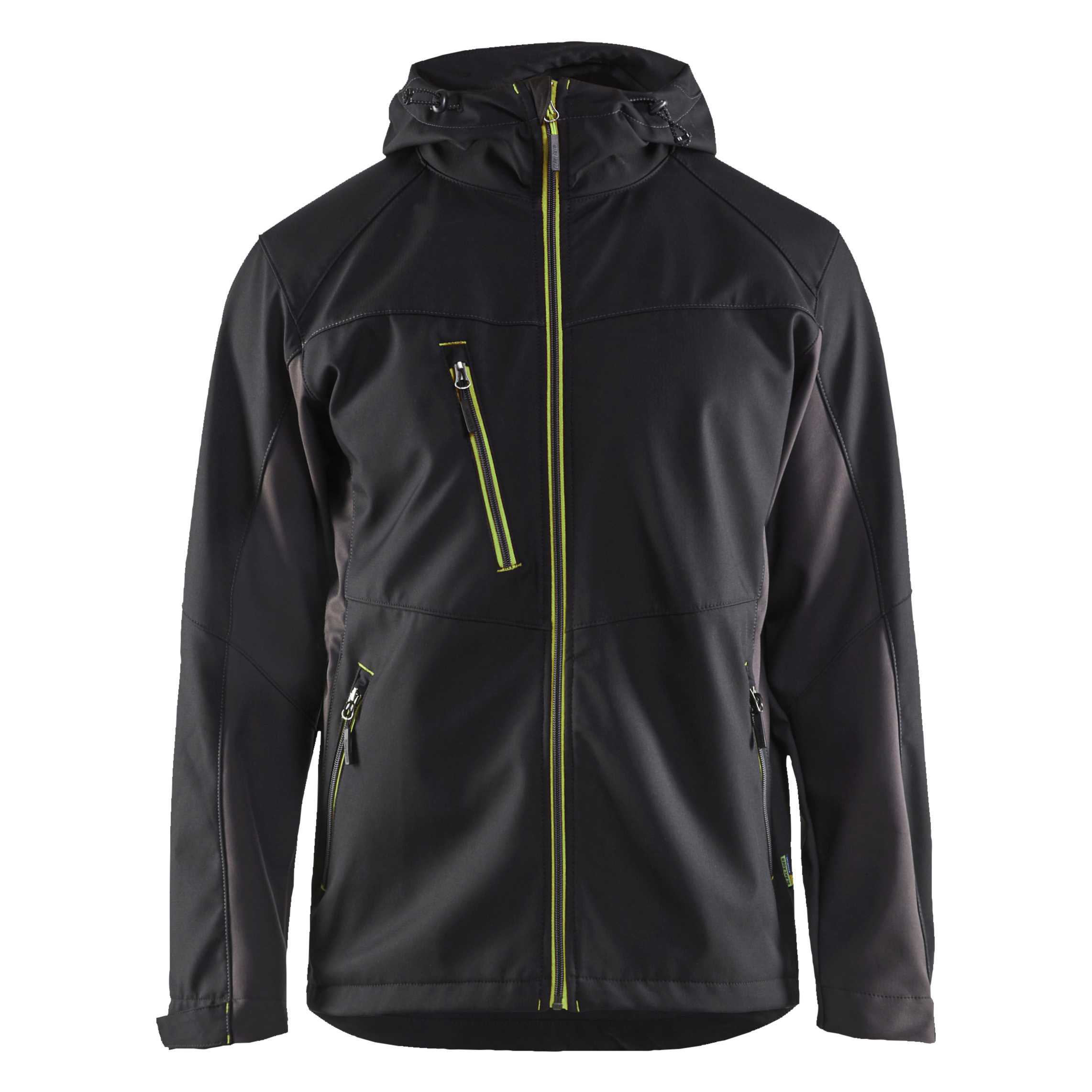 BLAKLADER 47532516 Softshell Jacket with Hood Softshell Work Jacket MEN - Water Repellent